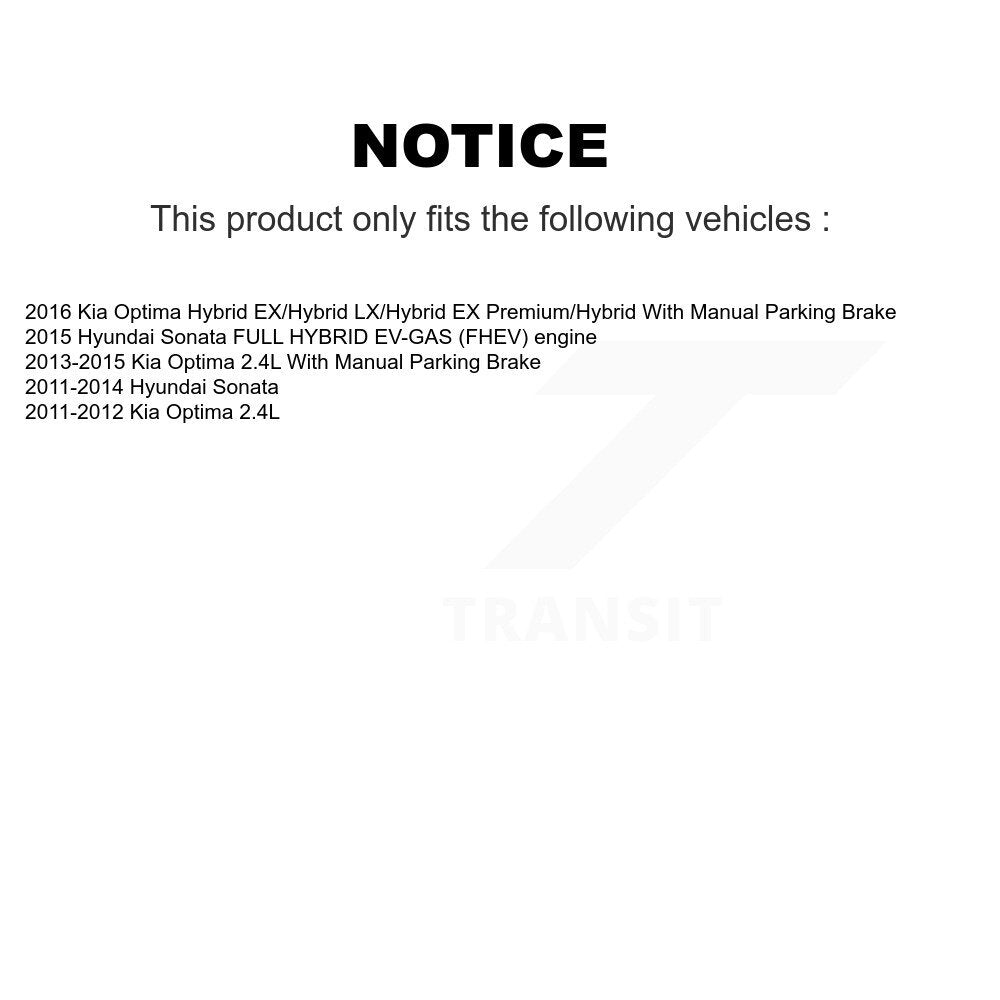 [Avant + Arrière] Kit de plaquette (semi-métallique) de frein pour Hyundai Sonata Kia Optima KPF-100188