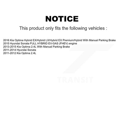 [Avant + Arrière] Kit de plaquette (semi-métallique) de frein pour Hyundai Sonata Kia Optima KPF-100188