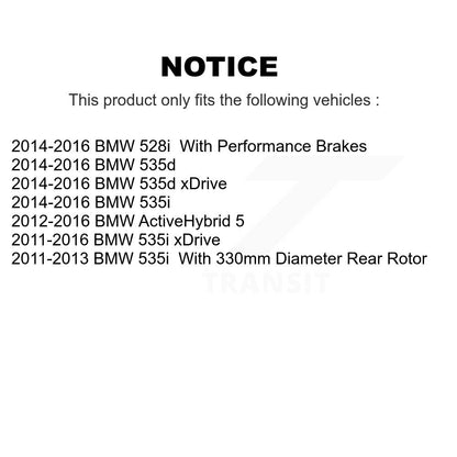 [Avant + Arrière] Kit de plaquette (semi-métallique) de frein pour BMW 535i xDrive 528i 535d ActiveHybrid 5 KPF-100202