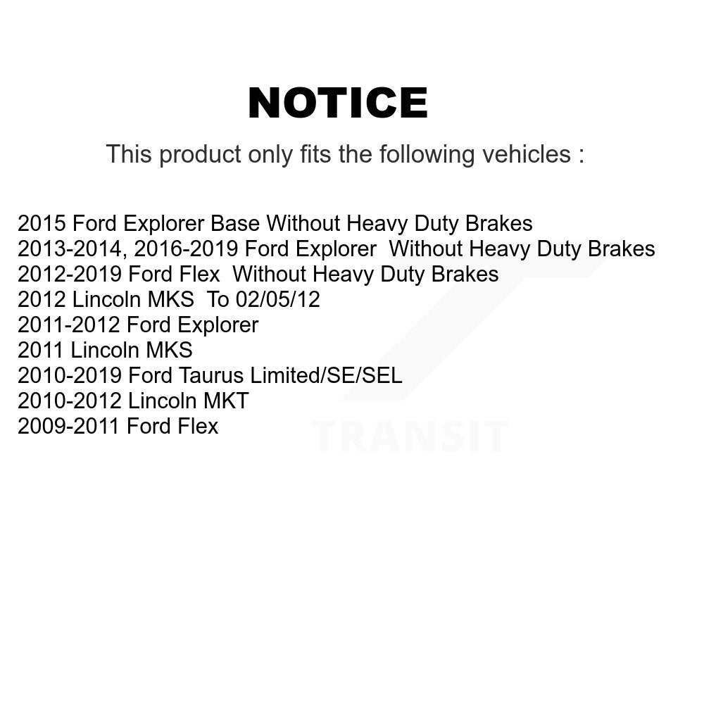 [Avant + Arrière] Kit de plaquette (semi-métallique) de frein pour Ford Explorer Taurus Flex Lincoln MKT MKS KPF-100205