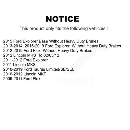 [Avant + Arrière] Kit de plaquette (semi-métallique) de frein pour Ford Explorer Taurus Flex Lincoln MKT MKS KPF-100205