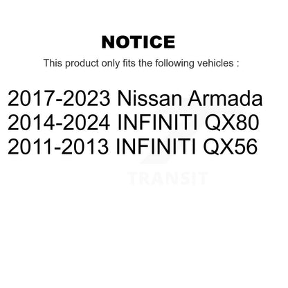 [Avant + Arrière] Kit de plaquette (semi-métallique) de frein pour INFINITI Nissan Armada QX80 QX56 KPF-100209