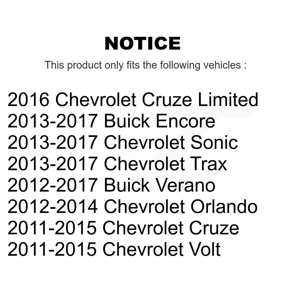 [Avant + Arrière] Kit de plaquette (semi-métallique) de frein pour Chevrolet Cruze Buick Sonic Encore Trax Verano Limited Volt Orlando KPF-100214