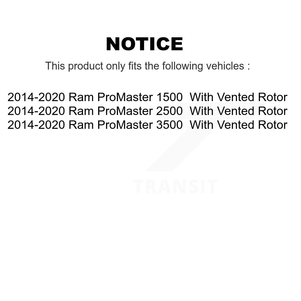 [Avant + Arrière] Kit de plaquette (semi-métallique) de frein pour Ram ProMaster 1500 2500 3500 KPF-100218