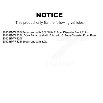 [Avant + Arrière] Kit de plaquette (semi-métallique) de frein pour 2012 BMW 320i KPF-100222