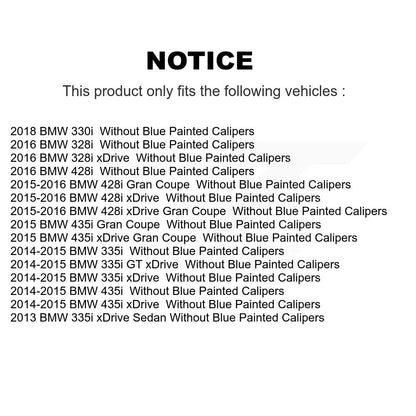 [Avant + Arrière] Kit de plaquette (semi-métallique) de frein pour BMW 328i xDrive 335i 428i Gran Coupe 435i 330i GT sans Blue Painted Calipers KPF-100225
