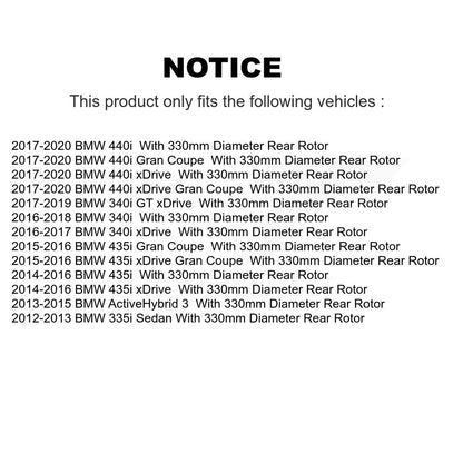 [Avant + Arrière] Kit de plaquette (semi-métallique) de frein pour BMW 335i 340i 440i xDrive Gran Coupe 435i ActiveHybrid 3 GT KPF-100234