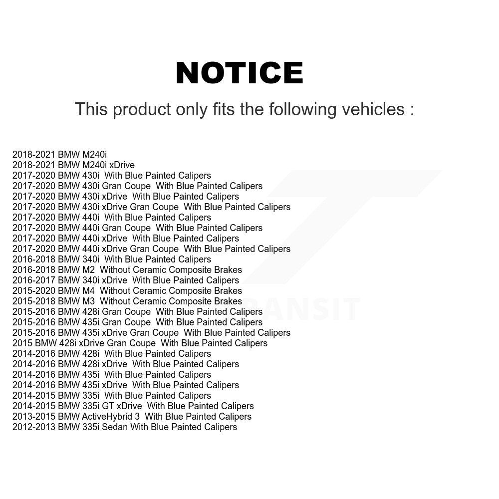 [Avant + Arrière] Kit de plaquette (semi-métallique) de frein pour BMW 328i 428i 330i xDrive 335i M4 430i Gran Coupe M3 435i 340i 230i 228i 440i M2 M240i GT ActiveHybrid 3 KPF-100236