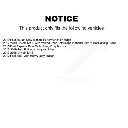 [Avant + Arrière] Kit de plaquette (semi-métallique) de frein pour Ford Explorer Police Interceptor Utility Lincoln MKS Flex Taurus MKT KPF-100238