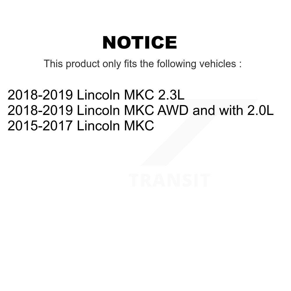 [Avant + Arrière] Kit de plaquette (semi-métallique) de frein pour Lincoln MKC KPF-100255