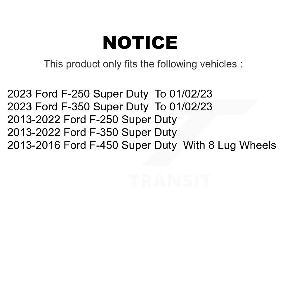 [Avant + Arrière] Kit de plaquette (semi-métallique) de frein pour Ford F-250 Super Duty F-350 F-450 KPF-100256