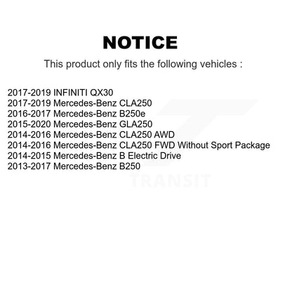 [Avant + Arrière] Kit de plaquette (semi-métallique) de frein pour Mercedes-Benz GLA250 CLA250 INFINITI QX30 B Electric Drive B250e B250 KPF-100257