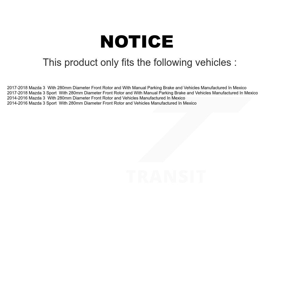 [Avant + Arrière] Kit de plaquette (semi-métallique) de frein pour Mazda 3 Sport KPF-100272