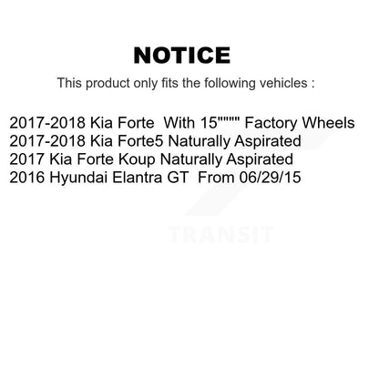 [Avant + Arrière] Kit de plaquette (semi-métallique) de frein pour Kia Forte Hyundai Elantra GT Forte5 Koup KPF-100280