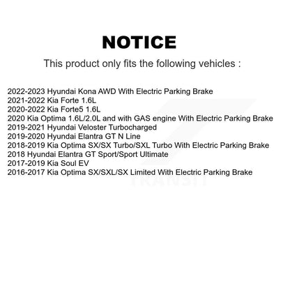 [Avant + Arrière] Kit de plaquette (semi-métallique) de frein pour Kia Optima Soul Hyundai Elantra GT Veloster EV Kona Forte Forte5 KPF-100286