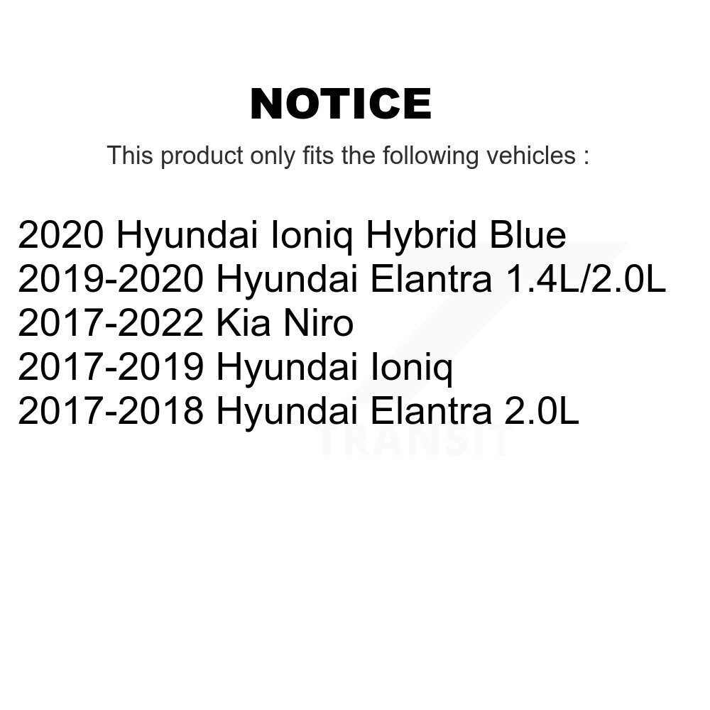 [Avant + Arrière] Kit de plaquette (semi-métallique) de frein pour Hyundai Elantra Kia Niro Ioniq KPF-100289