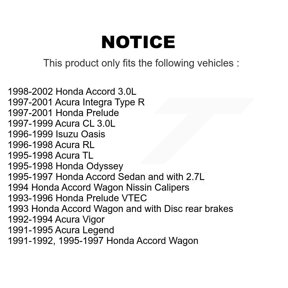 [Avant + Arrière] Kit de plaquette (semi-métallique) de frein pour Honda Accord Acura Integra Prelude Odyssey CL Legend TL RL Vigor Isuzu Oasis KPF-100306
