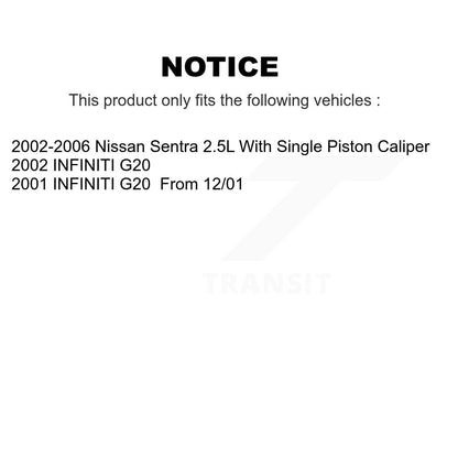 [Avant + Arrière] Kit de plaquette (semi-métallique) de frein pour Nissan Sentra Infiniti G20 INFINITI KPF-100320