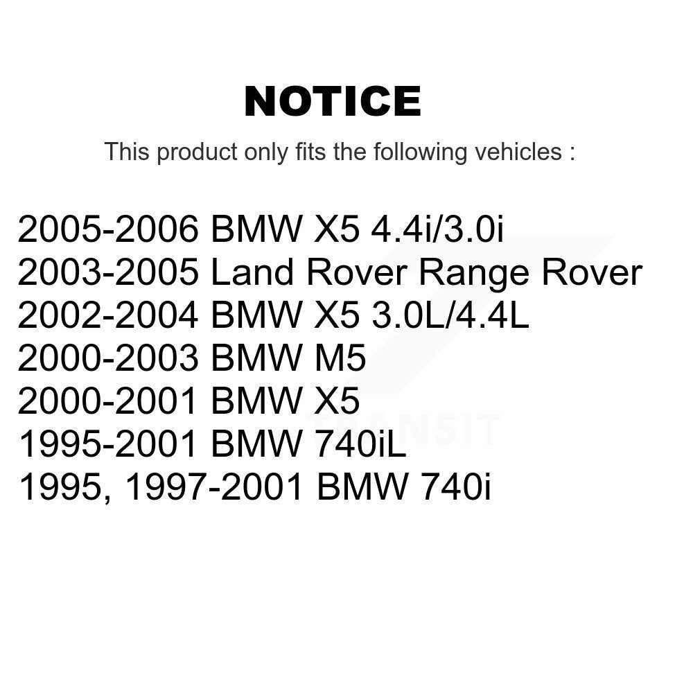 [Avant + Arrière] Kit de plaquette (semi-métallique) de frein pour BMW X5 740iL Land Rover Range 740i M5 KPF-100326
