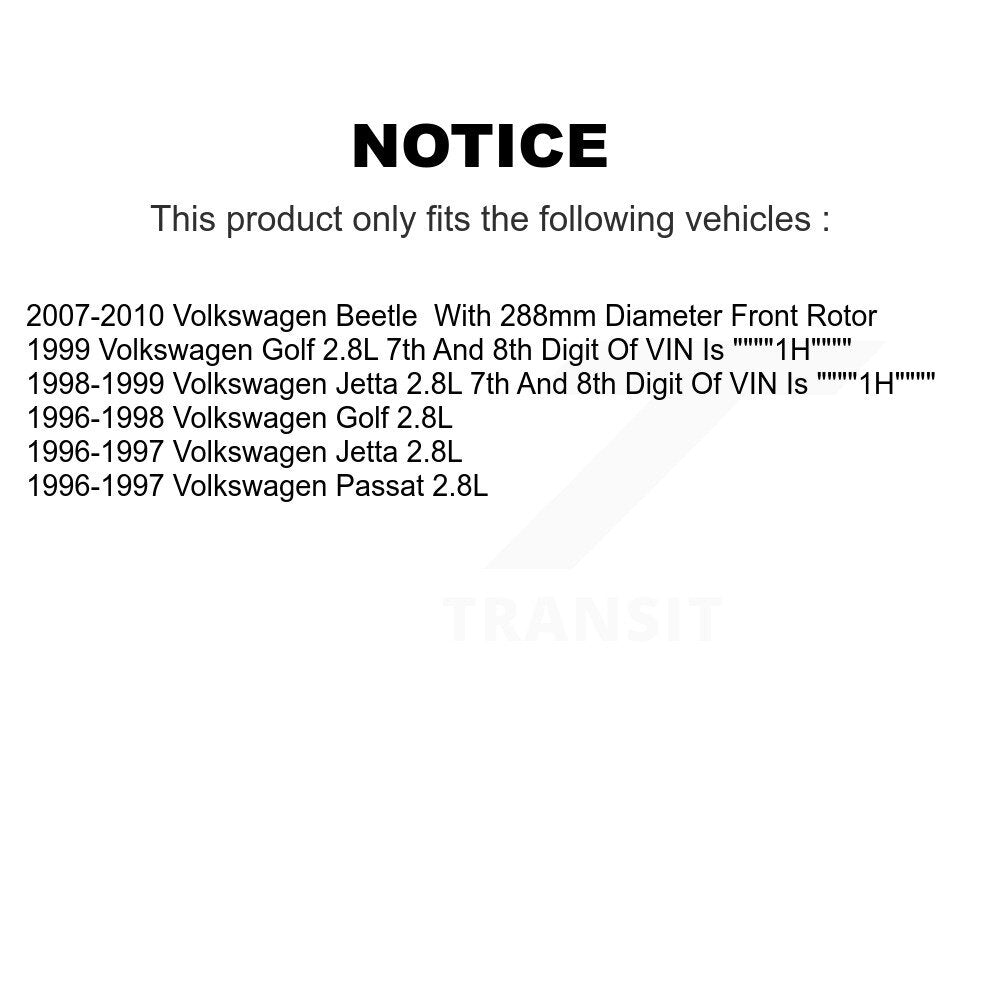 [Avant + Arrière] Kit de plaquette (semi-métallique) de frein pour Volkswagen Beetle Jetta Golf Passat KPF-100327