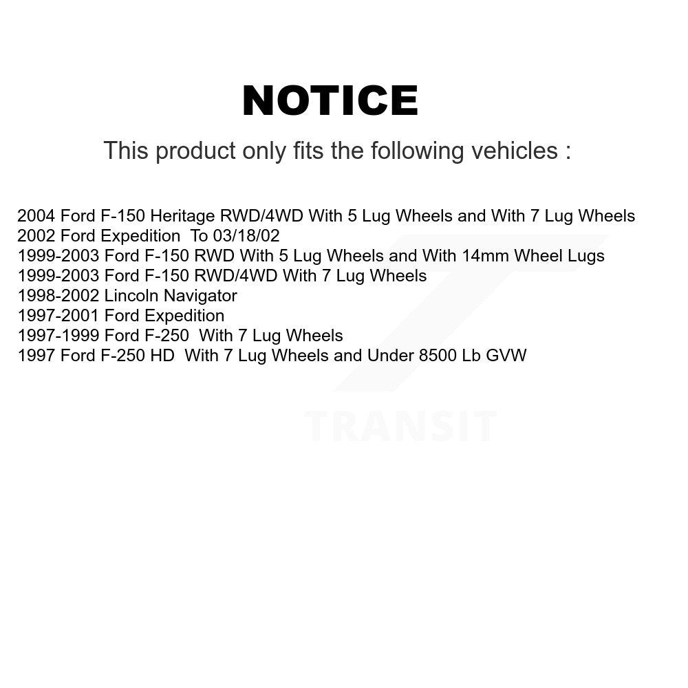 [Avant + Arrière] Kit de plaquette (semi-métallique) de frein pour Ford F-150 Expedition F-250 HD Lincoln Navigator Heritage KPF-100335