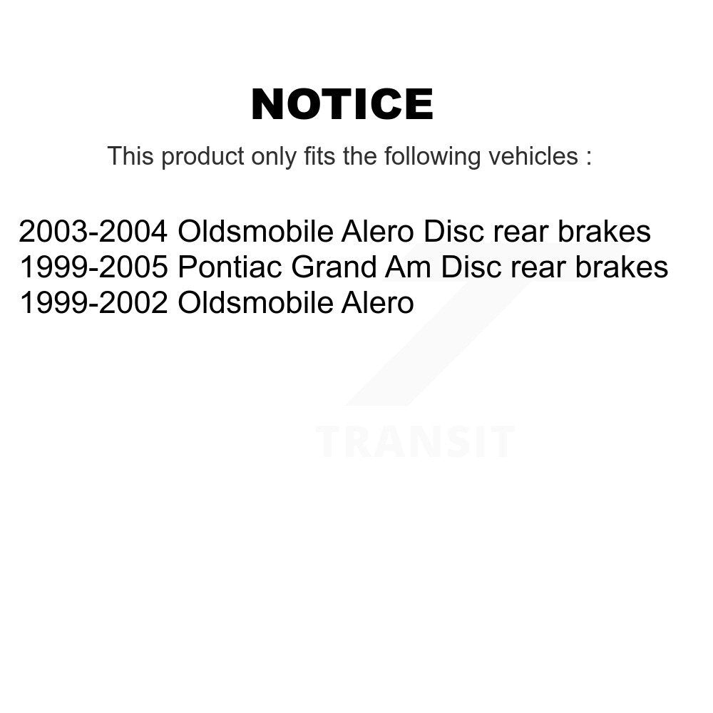 [Avant + Arrière] Kit de plaquette (semi-métallique) de frein pour Pontiac Grand Am Oldsmobile Alero KPF-100342