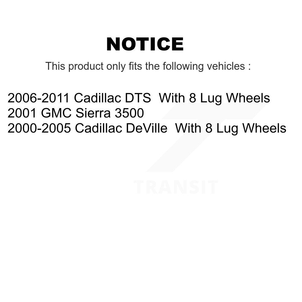 [Avant + Arrière] Kit de plaquette (semi-métallique) de frein pour Cadillac DeVille DTS Chevrolet Silverado 3500 GMC Sierra KPF-100351