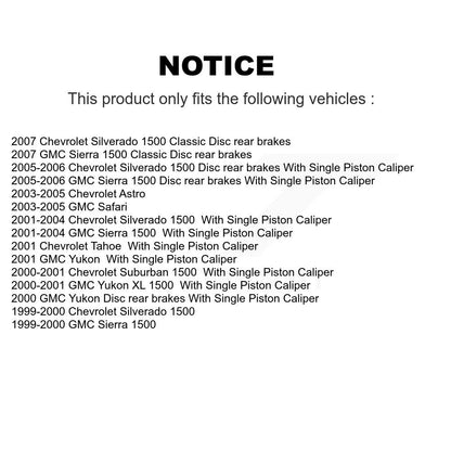[Avant + Arrière] Kit de plaquette (semi-métallique) de frein pour Chevrolet Silverado 1500 GMC Sierra Classic Suburban Tahoe Astro Yukon XL Safari KPF-100355