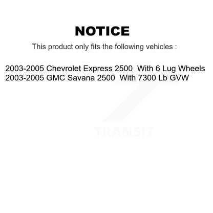 [Avant + Arrière] Kit de plaquette (semi-métallique) de frein pour 2003-2005 Chevrolet Express 2500 GMC Savana KPF-100357