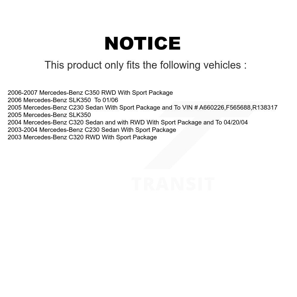 [Avant + Arrière] Kit de plaquette (semi-métallique) de frein pour Mercedes-Benz C230 C320 SLK350 C350 KPF-100385