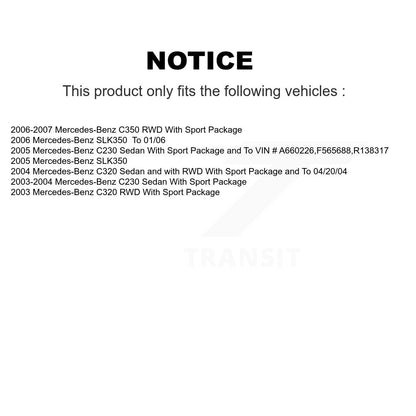 [Avant + Arrière] Kit de plaquette (semi-métallique) de frein pour Mercedes-Benz C230 C320 SLK350 C350 KPF-100385