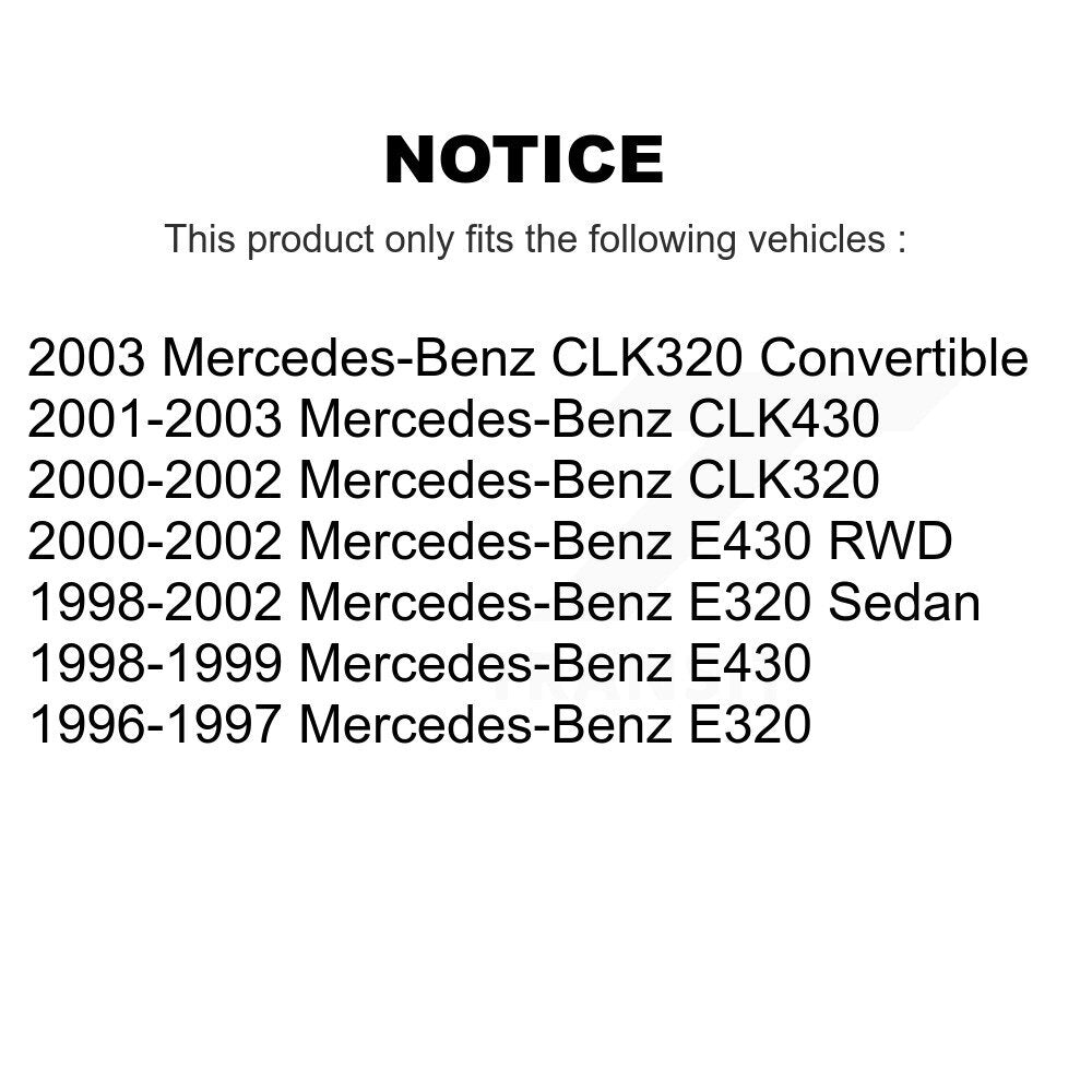 [Avant + Arrière] Kit de plaquette (semi-métallique) de frein pour Mercedes-Benz E320 CLK320 E430 CLK430 KPF-100388