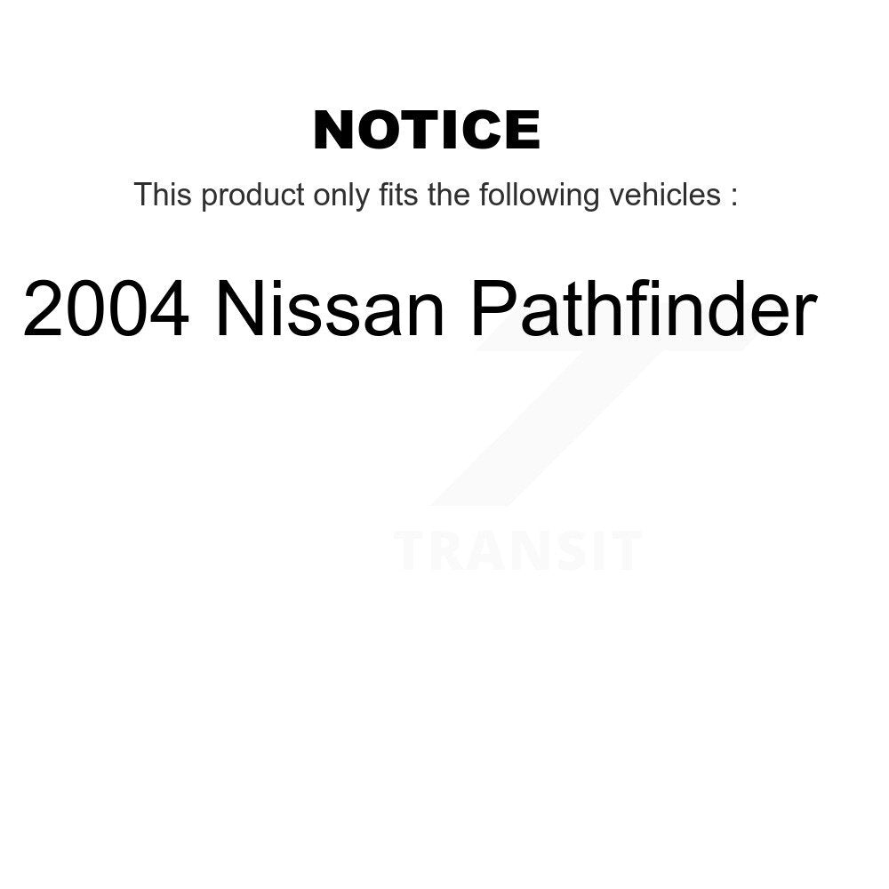 [Avant + Arrière] Kit de plaquette (semi-métallique) de frein pour 2004 Nissan Pathfinder KPF-100390