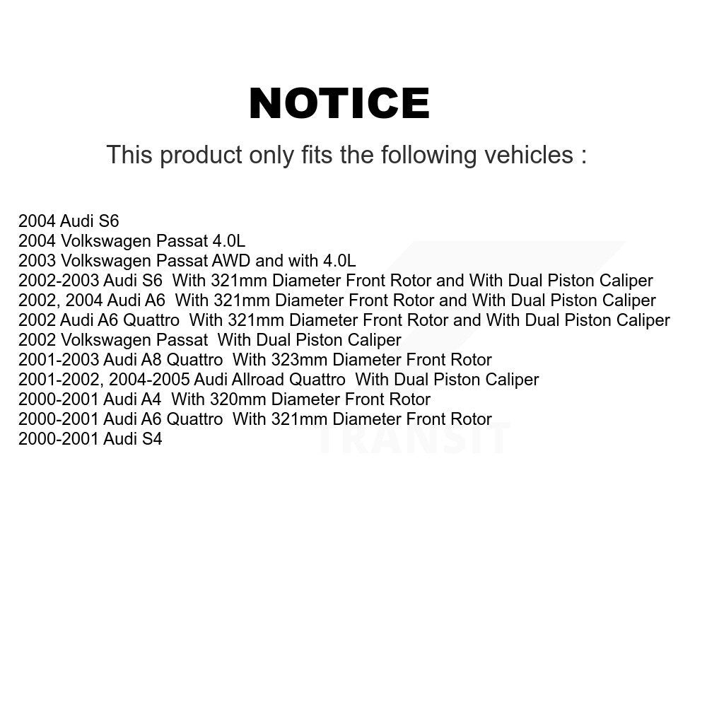 [Avant + Arrière] Kit de plaquette (semi-métallique) de frein pour Volkswagen Passat Audi A6 Quattro Allroad S4 A4 A8 S6 KPF-100419