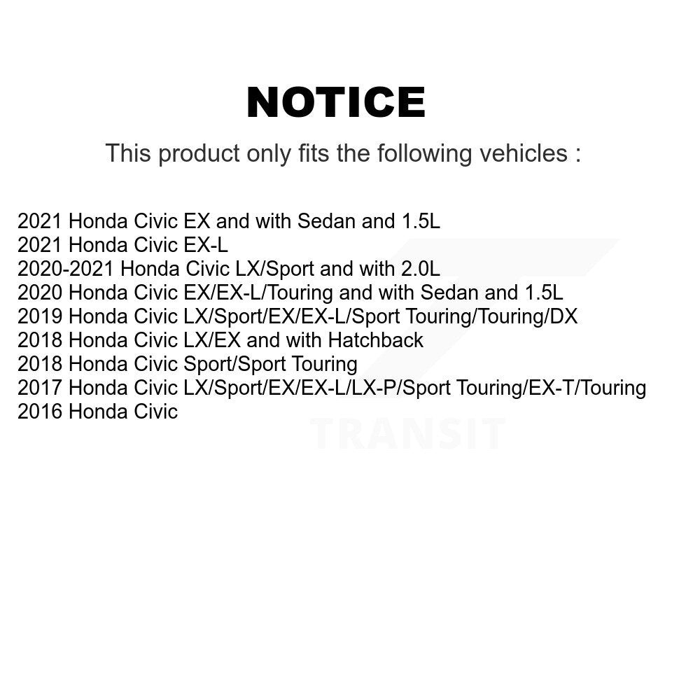 [Avant + Arrière] Kit de plaquette (semi-métallique) de frein pour Honda Civic KPF-100422