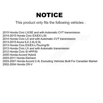 [Avant + Arrière] Kit de plaquette (semi-métallique) de frein pour Honda Accord Civic CR-V Element Acura ILX KPF-100423