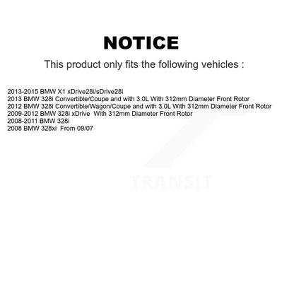 [Avant + Arrière] Kit de plaquette (semi-métallique) de frein pour BMW 328i xDrive X1 328xi 323i KPF-100427