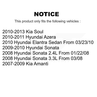 [Avant + Arrière] Kit de plaquette (semi-métallique) de frein pour Kia Hyundai Soul Sonata Elantra Amanti Azera KPF-100431