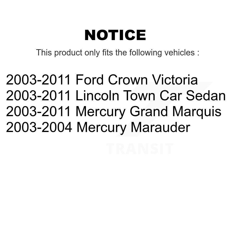 [Avant + Arrière] Kit de plaquette (semi-métallique) de frein pour Ford Crown Victoria Mercury Grand Marquis Lincoln Town Car Marauder KPF-100438
