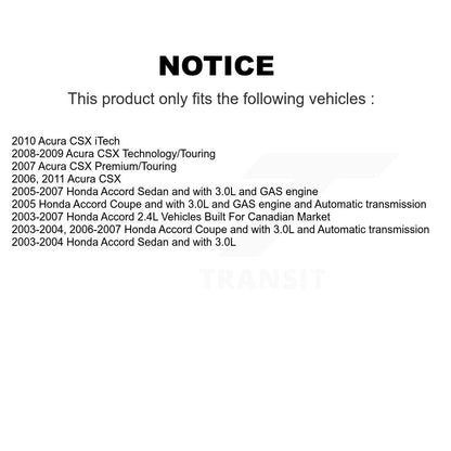 [Avant + Arrière] Kit de plaquette (semi-métallique) de frein pour Honda Accord Acura CSX KPF-100449