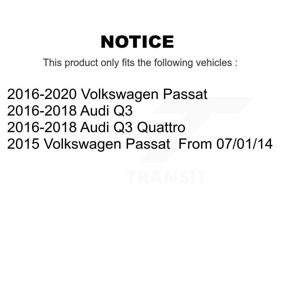 [Avant + Arrière] Kit de plaquette (semi-métallique) de frein pour Volkswagen Passat Audi Q3 Quattro KPF-100466