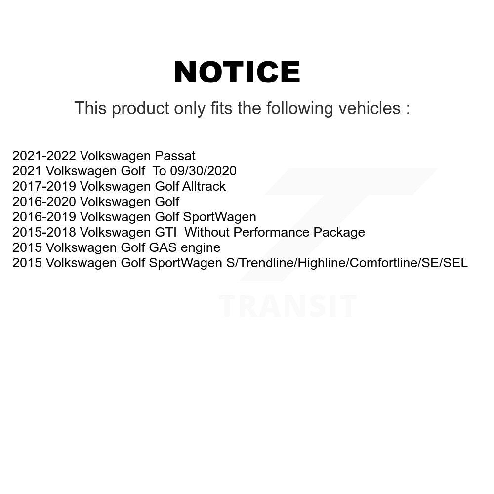 [Avant + Arrière] Kit de plaquette (semi-métallique) de frein pour Volkswagen GTI Golf SportWagen Alltrack Passat KPF-100480