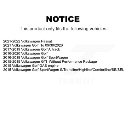 [Avant + Arrière] Kit de plaquette (semi-métallique) de frein pour Volkswagen GTI Golf SportWagen Alltrack Passat KPF-100480