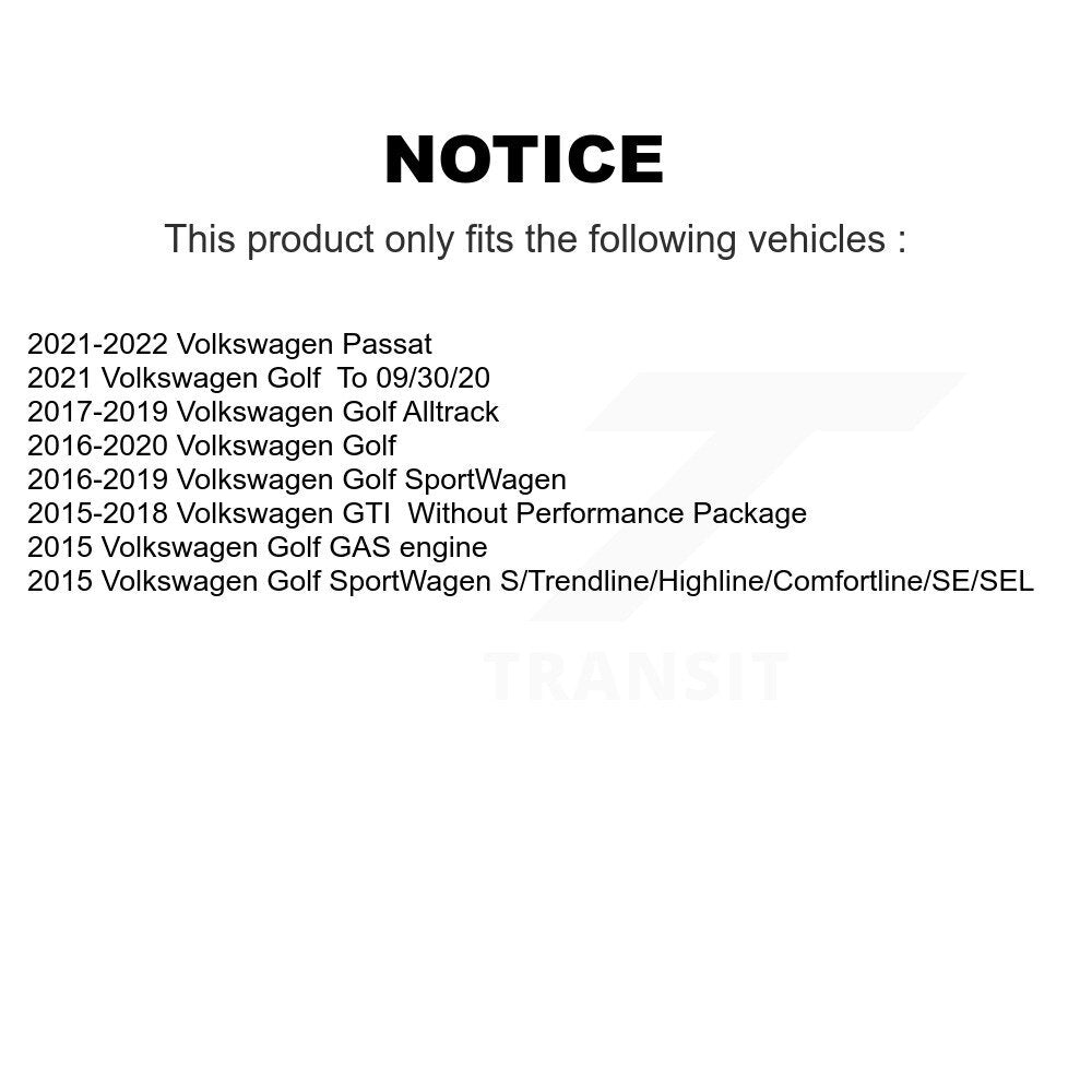 [Avant + Arrière] Kit de plaquette (semi-métallique) de frein pour Volkswagen GTI Golf SportWagen Alltrack Passat KPF-100480