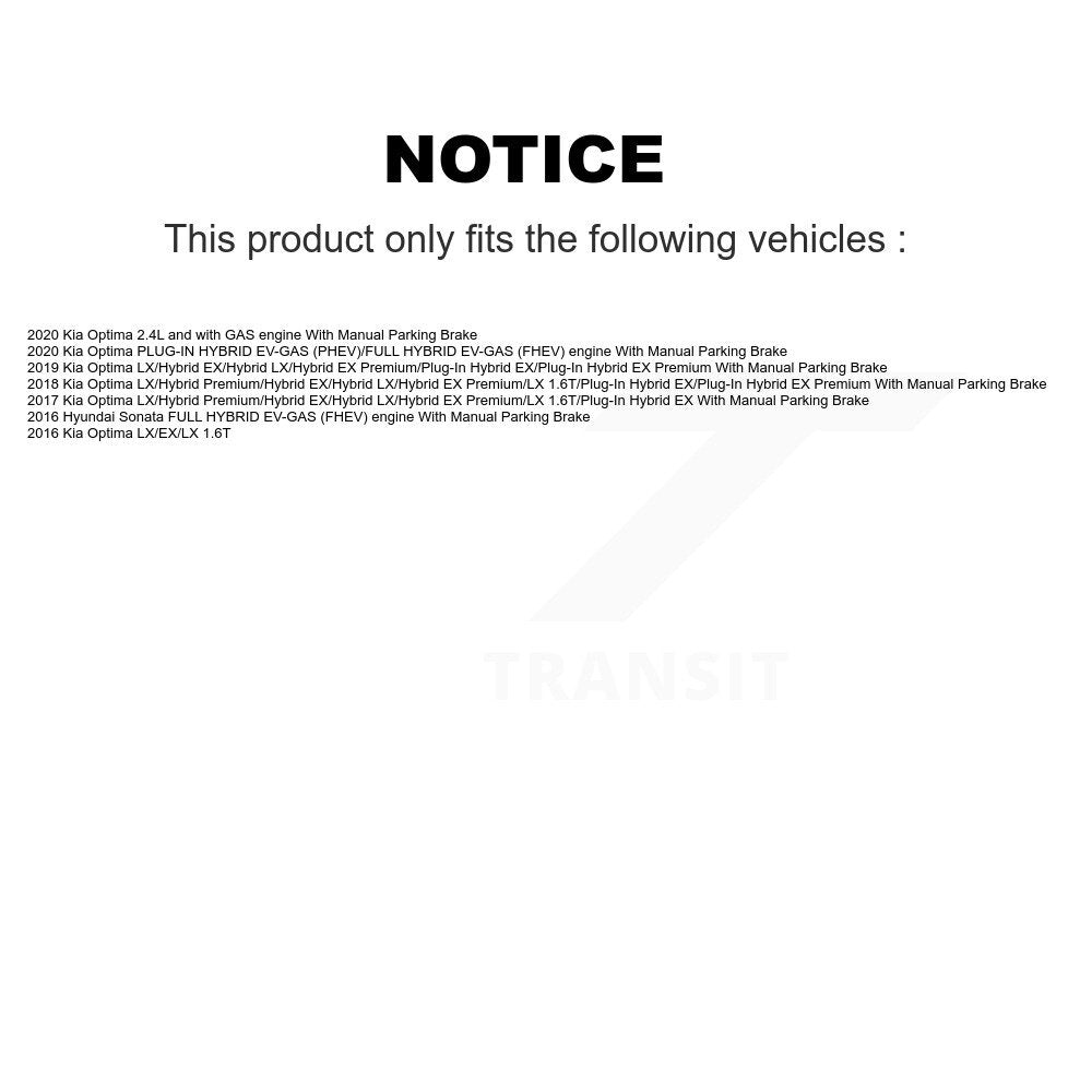 [Avant + Arrière] Kit de plaquette (semi-métallique) de frein pour Kia Optima Hyundai Sonata KPF-100487