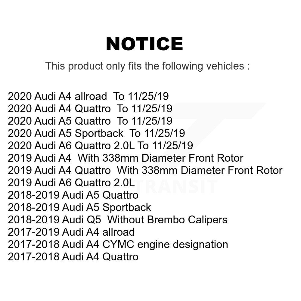 [Avant + Arrière] Kit de plaquette (semi-métallique) de frein pour Audi Q5 A4 A5 Quattro A6 Sportback allroad KPF-100494