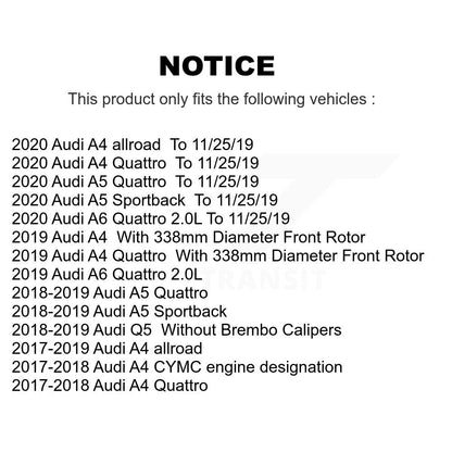 [Avant + Arrière] Kit de plaquette (semi-métallique) de frein pour Audi Q5 A4 A5 Quattro A6 Sportback allroad KPF-100494