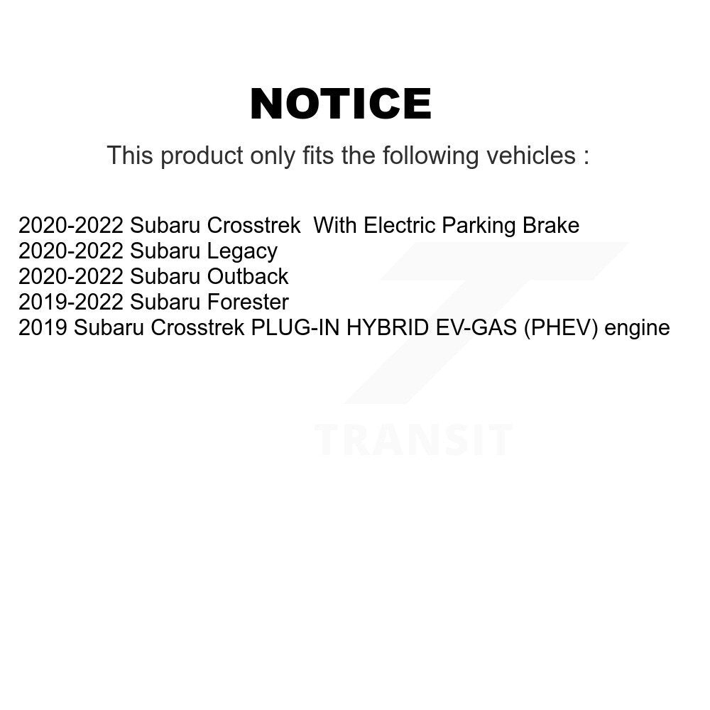 [Avant + Arrière] Kit de plaquette (semi-métallique) de frein pour Subaru Forester Crosstrek Outback Legacy KPF-100498