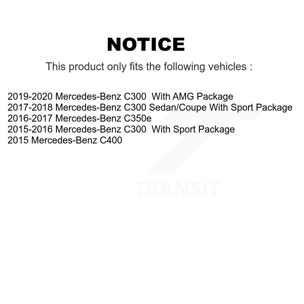 [Avant + Arrière] Kit de plaquette (semi-métallique) de frein pour Mercedes-Benz C300 C400 C350e KPF-100504