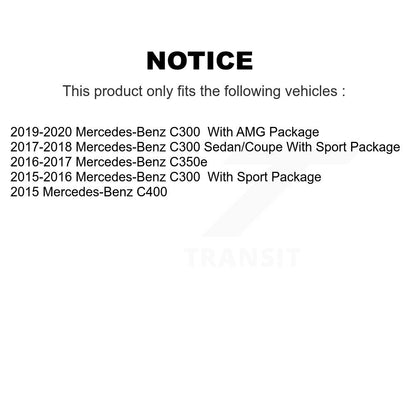 [Avant + Arrière] Kit de plaquette (semi-métallique) de frein pour Mercedes-Benz C300 C400 C350e KPF-100504